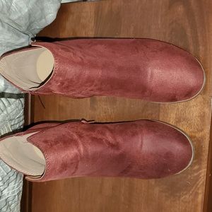 Burgundy Fall ankle boots